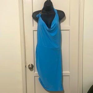 Halter Cowl Mini Dress